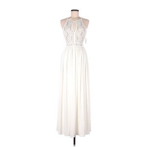Morgan & Co. ivory halter dress